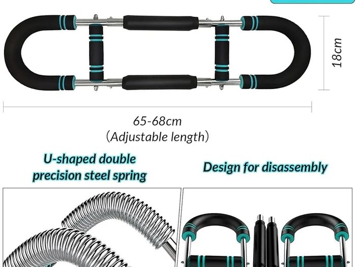 Ultimate Twister Arm Trainer, Adjustable 40-100lbs Portable Spring Resistance Chest & Arm Workout Equipment , Portable Detachable Upper Body Fitness Machine for Home & Gym.