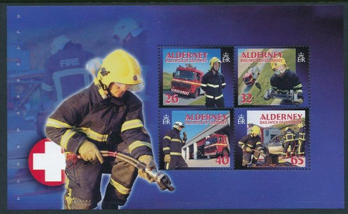 2004 Alderney Community Services Part 4 Fire Services Stamp Booklet Mint Never Hinged (MNH)