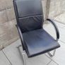 1970's Chrome Tube Leather Chair. Vintage 70's collectable design classic Image 3