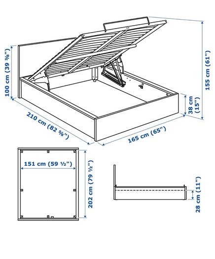 IKEA ottoman king bed , excellent condition