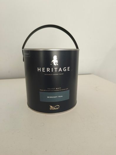 Unopened Dulux Heritage Midnight Teal 2 x 2.5litre