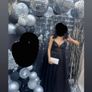 Black Sparkle Corset Back Ball Gown Debs Dress Image 3