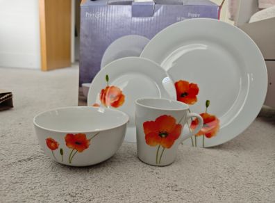 BRAND NEW - x16 Piece Porcelain Dinner Set - Price & Kensington