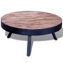Coffee Table Round Reclaimed Teak Wood Image 4
