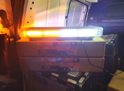 Snap-Mac Amber/White Beacon Light | Multi-Flash | 12V/24V | Waterproof | NEW