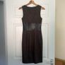 Morgan De Toi brown milkmaid renaissance herringbone dress with corset style detailing Image 3