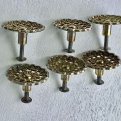 Set of Solid Brass Knobs 1 Free