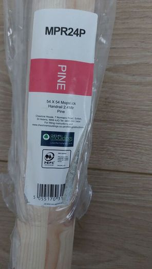 Pine Mopstick Handrails