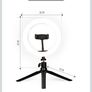 KSIX Adjustable Table Tripod LED Ring Light for Mobile Phone, 3 Temperatures and 10 Intensities. Ring Light for TIK Tok, Photography, Selfie Image 2