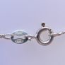 Vintage Blue Sparkle CZ Crystal in Sterling Silver 925 and Necklace length 16" - 6,03g Image 9