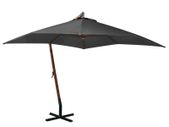Hanging Parasol with Pole Anthracite 3x3 m Solid Fir Wood