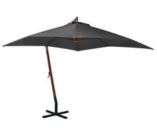 Hanging Parasol with Pole Anthracite 3x3 m Solid Fir Wood