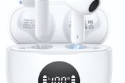 Wireless Earbuds,Bluetooth 5.3 Headphones in Ear with 4 ENC Noise Cancelling Mic-J90White