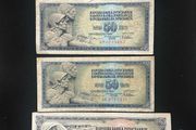 Set of banknotes from Yugoslavia Dinara