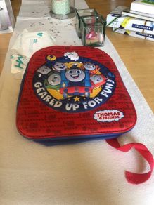 Thomas the tank bag back