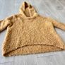 Sandro Paris Mohair Wool Blend Hooded Jumper Camel One Size Image 5