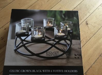 Celtic ironworks candle holder