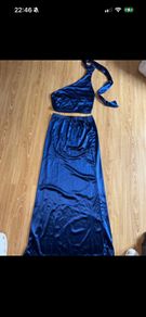 Satin skirt and top co ord