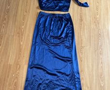 Satin skirt and top co ord