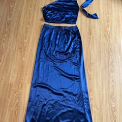 Satin skirt and top co ord