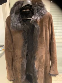 Andrew Mark Shearling Lamb Suede Coat