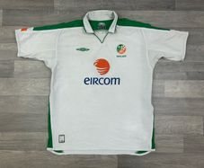 Vintage 2003 Umbro Ireland Away Jersey Shirt Mens XL