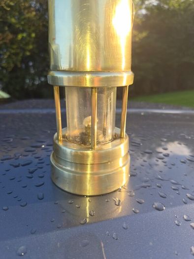 old Welsh brass miners lamp