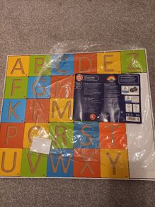 New.wooden alfabet.writing letters learning board.