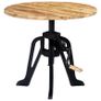 Side Table 60x(46-63) cm Solid Mango Wood and Cast Iron Image 2
