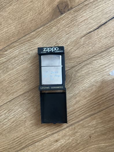Zippo lighter.