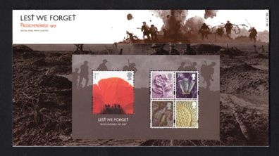 2007 Great Britain "Lest We forget" Lest We Forget - Passchendaele 1917 Commemorative Stamps Miniature Sheet Presentation Pack