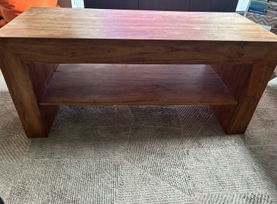 Solid wood coffee table