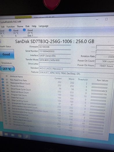 4 x SSD hard drive