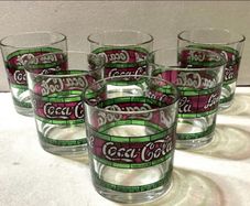 Coca Cola set of Liberty glasses from the 80's