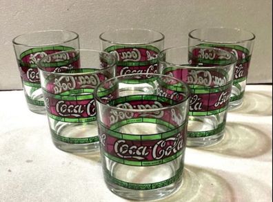 Coca Cola set of Liberty glasses from the 80's