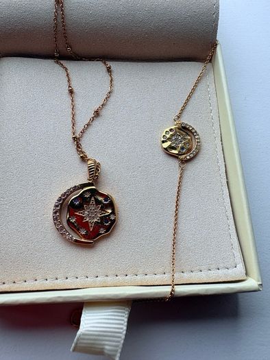 Mettle & Bloom Sun, Moon and Stars Necklace and Bracelet