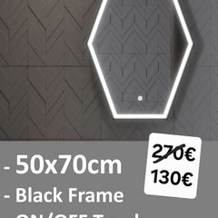 LED Bathroom Mirror Fog Free Fogless Demister