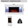 Wall-Mounted Electric Fireplace with 12 Flame Colors & 3 Brightness Levels | Timer Function & Overheat Protection | Modern LED Heating Fireplace(32in, WIFI) Image 2