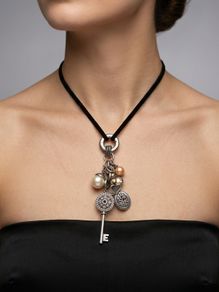 Miglio Multi Charm Swarovski Pendant Necklace Set