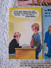 5 Bamforth Doctor Saucy postcards.
