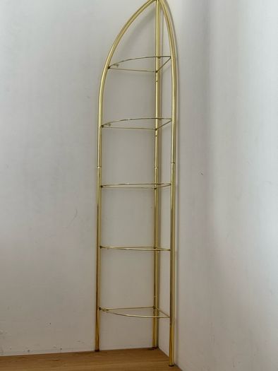 Gold corner shelves - matching pair