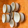 Carrigaline Pottery Coleen Egg Cups Mustard and Brown Image 2