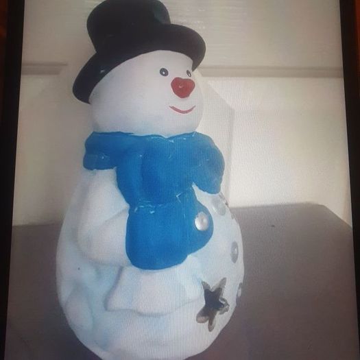 Christmas Snowman Tea Light Holder .. Will Include a Tealight