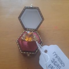 9 Carat Gold Diamond and Citrine Ring