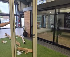 New 2600mmx 900mm Aluminium external door RAL7032