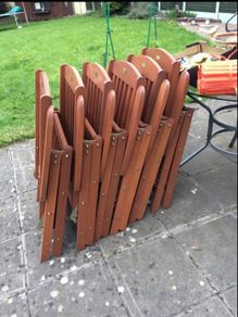 wooden garden chairs