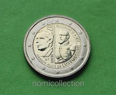 Luxembourg 2017 year Uncirculated 2 Euro coin.