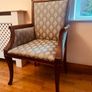 Elegant traditional upholstered mahogany armchair Image 2
