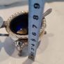 Lovely Silver Plated Musterd Dish With Blue Insert And Small Spone. Image 3