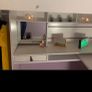 Loft bed with dressing table, drawers, wardrobe, bookshelf and bed Image 5